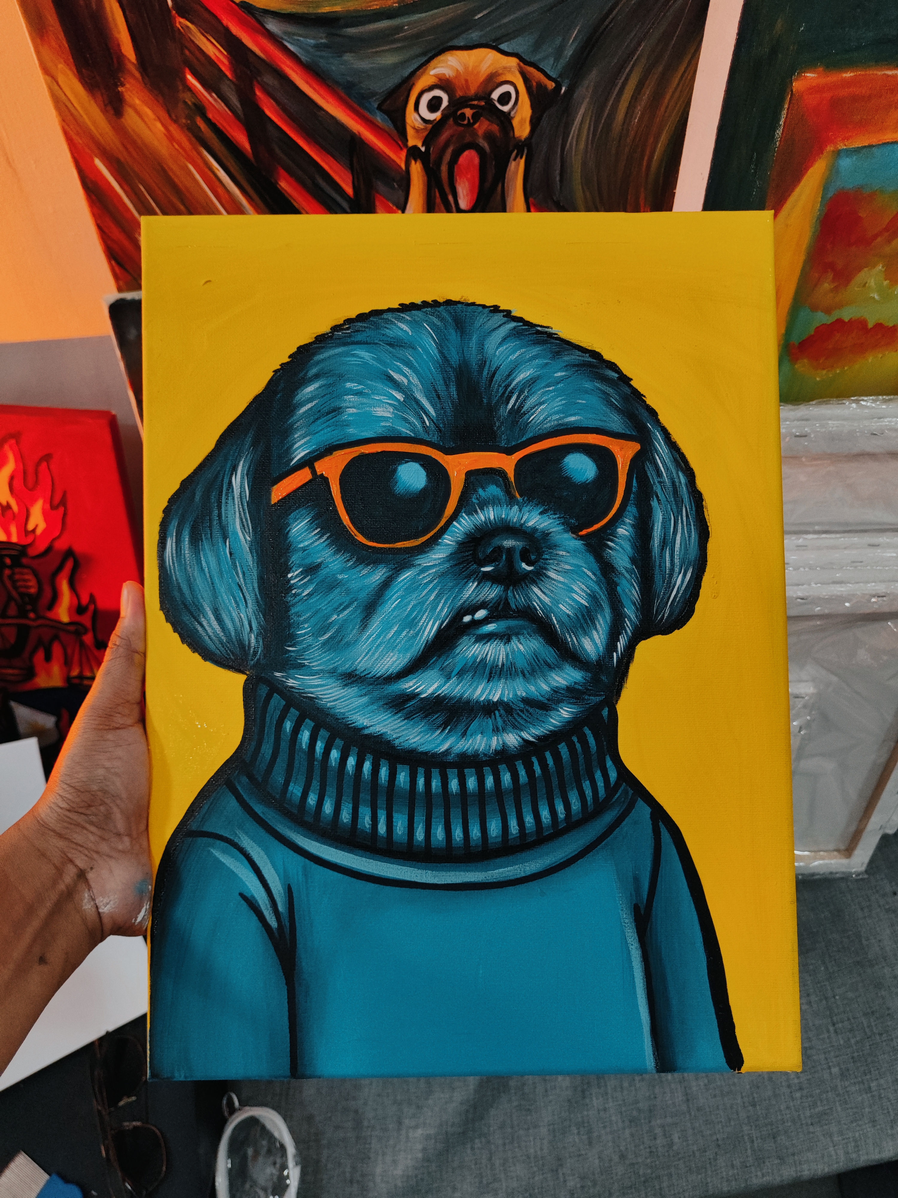 Custom pet portrait in Filipino pop art style - Dating Halaman artwork 13