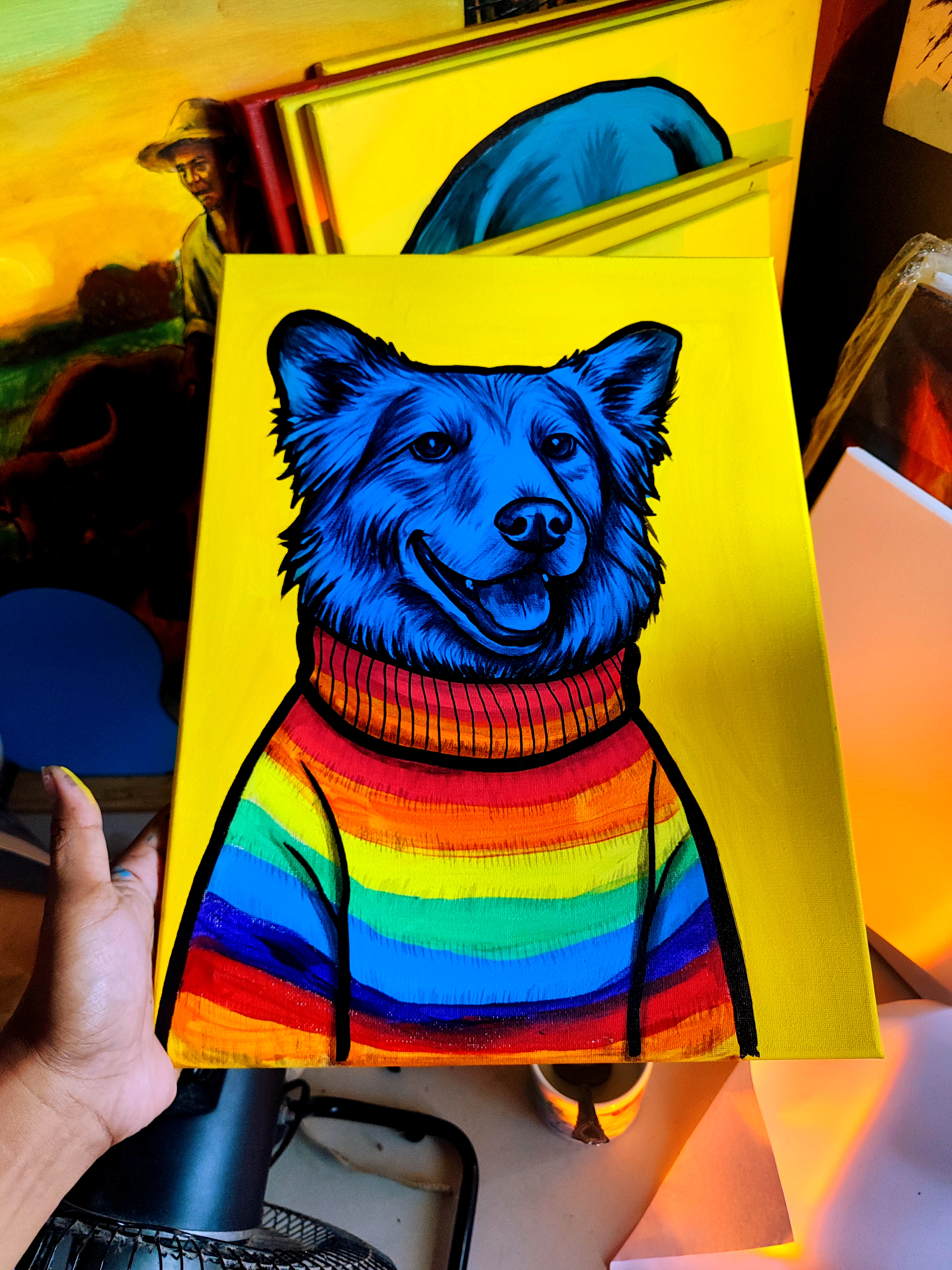 Custom pet portrait in Filipino pop art style - Dating Halaman artwork 23