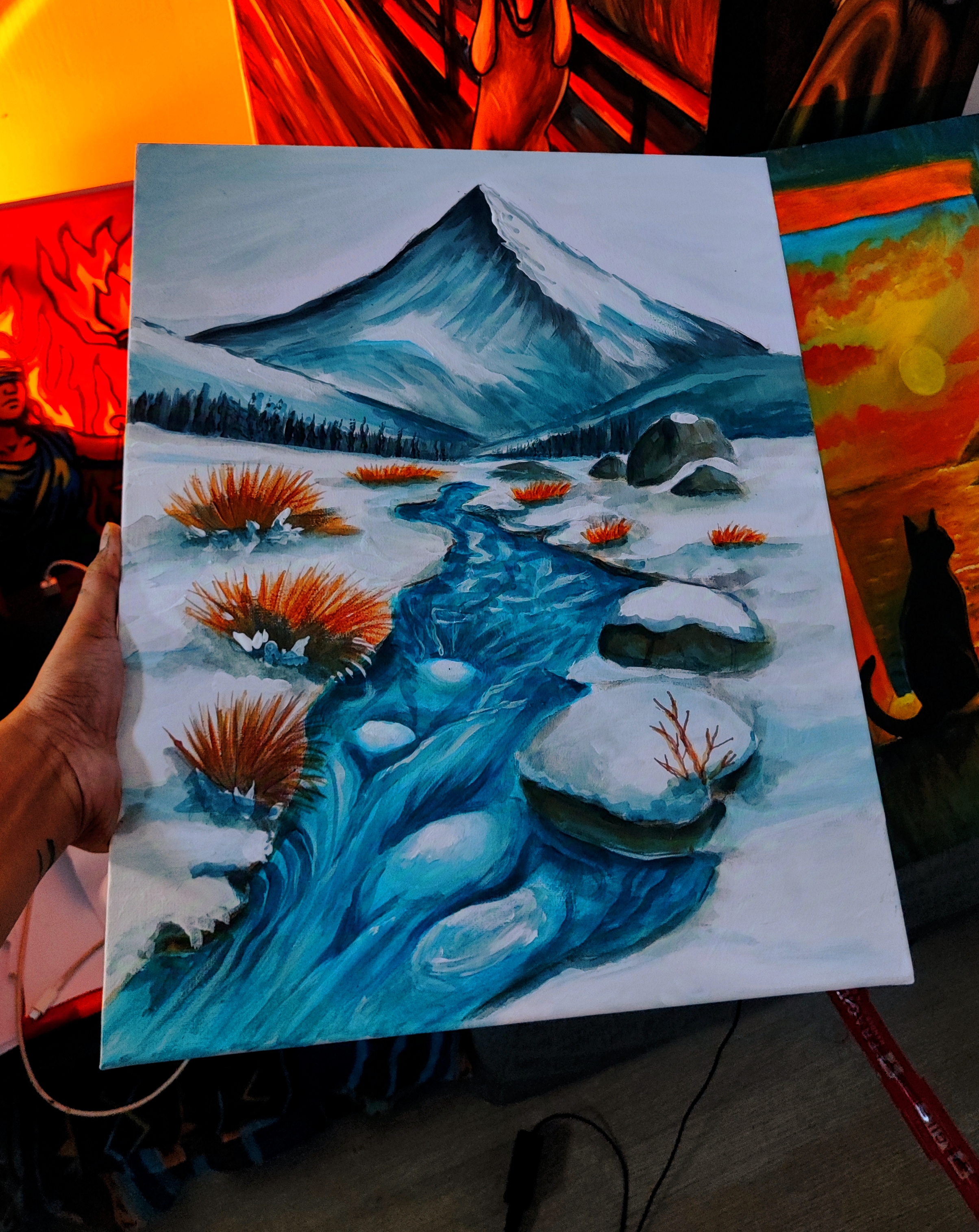 Colorful Filipino contemporary art piece - Dating Halaman artwork 25